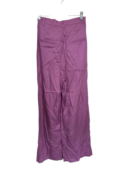 Christy Lynn Size 0 Purple Tencel High Waist Wide Leg Trouser Pants Purple / 0