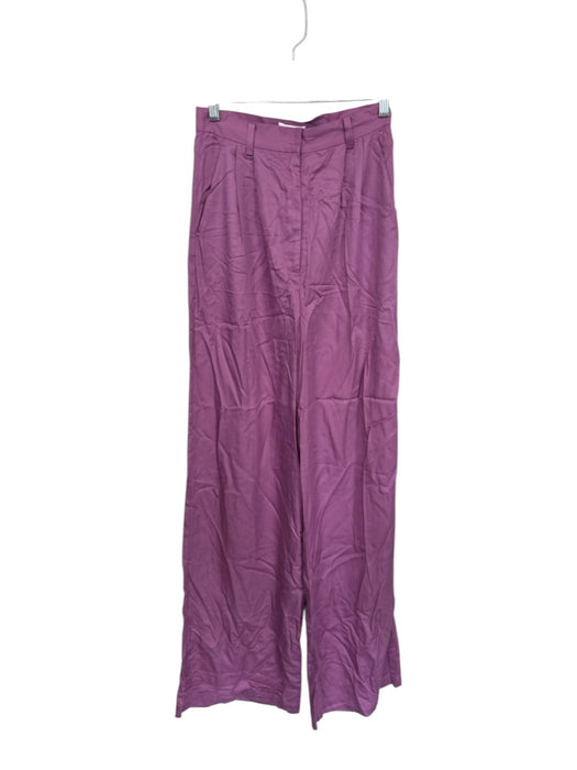 Christy Lynn Size 0 Purple Tencel High Waist Wide Leg Trouser Pants Purple / 0