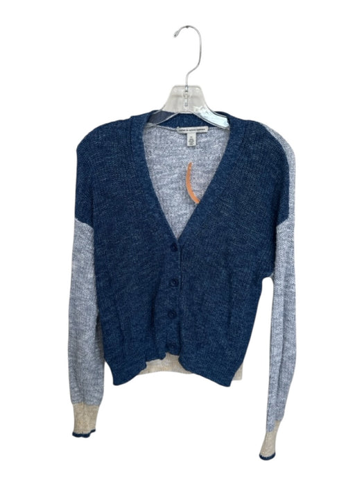 Cotton by Autumn Cashmere Size XS Blue & Tan Cotton Knit Color Block Sweater Blue & Tan / XS