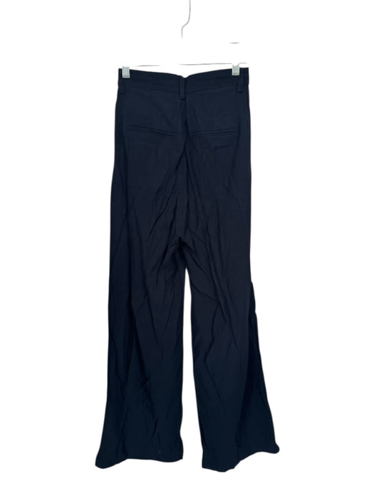 Nonchalant The Label Size XS Navy Polyester High Waist Wide Leg Trouser Pants Navy / XS