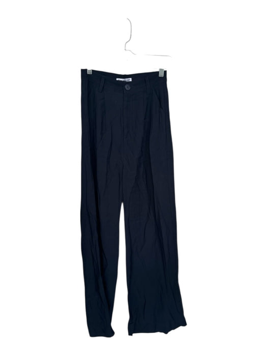 Nonchalant The Label Size XS Navy Polyester High Waist Wide Leg Trouser Pants Navy / XS