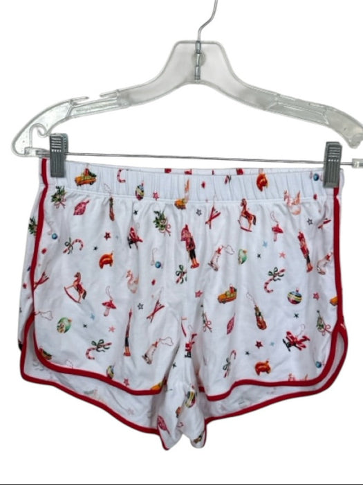 Lake Size XS White & Red Pima Cotton Long Sleeve Christmas Shorts Pajamas White & Red / XS