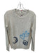 Lisa Todd Size S Gray & Blue Cashmere Hearts Moon Long Sleeve Knit Sweater Gray & Blue / S