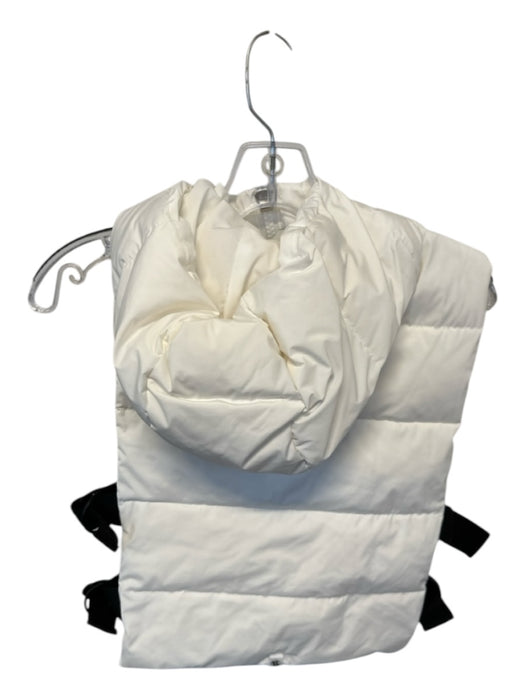 Adroit Atelier Size XS White & Black Polyester Puffer Hood Athletic Vest White & Black / XS