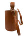 Vicenzo Leather Light Brown Leather Croc Embossed bucket Crossbody Hand Bag Light Brown / M