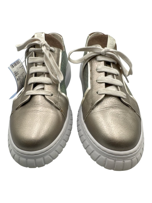 Andia Fora Shoe Size 40 iridescent, gold, multi Leather Low Top Lace Up Sneakers iridescent, gold, multi / 40