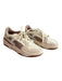 Puma Shoe Size 7 Latte Leather & Manmade Almond Toe Suede Detail Lace Up Shoes Latte / 7