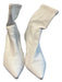 Stuart Weitzman Shoe Size 8 White Leather Pointed Toe Slip On High Heel Booties White / 8