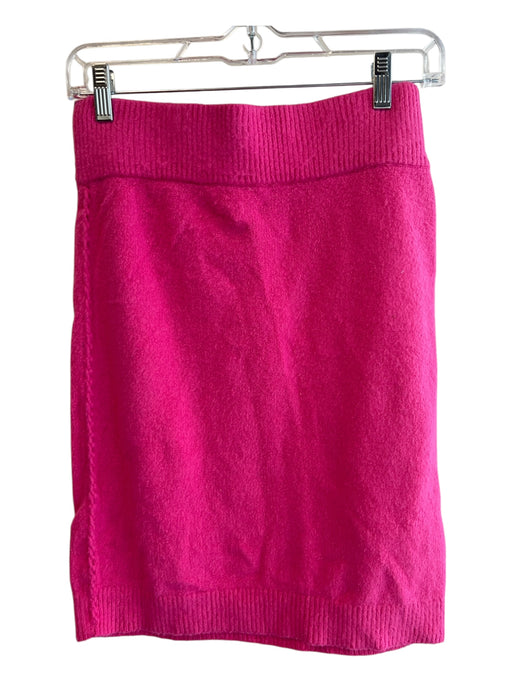 Helmut Lang Size S Hot pink Cotton Blend Ribbed Knit Elastic Waist Pencil Skirt Hot pink / S
