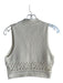 Jonathan Simkhai Size M Ivory Cotton & Nylon Round Neck Sleeveless Cropped Top Ivory / M