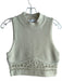 Jonathan Simkhai Size M Ivory Cotton & Nylon Round Neck Sleeveless Cropped Top Ivory / M