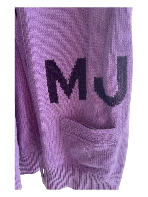 Marc Jacobs Size S Lavendar Wool V Neck Button Down Long Sleeve Logo Sweater Lavender.. / S