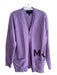 Marc Jacobs Size S Lavendar Wool V Neck Button Down Long Sleeve Logo Sweater Lavender.. / S