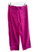 A.L.C. Size 4 Magenta Viscose High Rise Zip Front Belt loops Wide Ankle Pants Magenta / 4