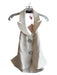 Nana Jacqueline Size XL Cream Polyester Lapel Open Back Gemstone Flare Vest Cream / XL