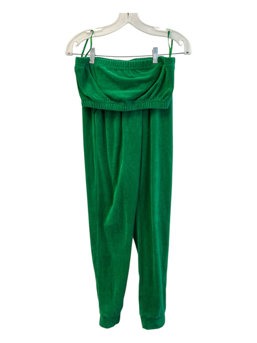 Superdown Size S Green Cotton Blend Elastic Tube Top Sweatpants Pant Set Green / S