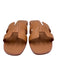Hermes Shoe Size 36.5 Salmon Pink Leather Slide Sandals Salmon Pink / 36.5