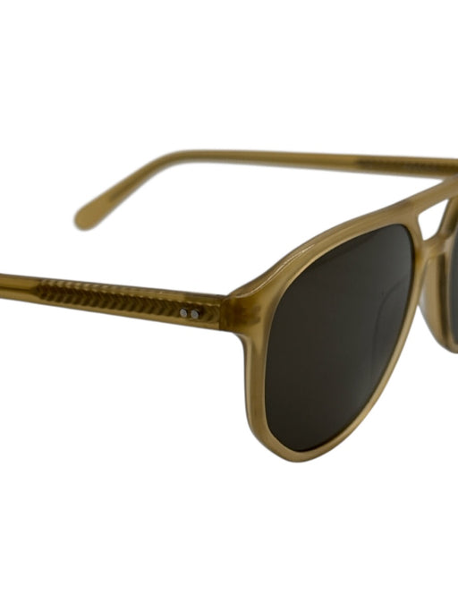 Krewe Beige Plastic Aviator Sunglasses Beige