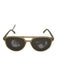 Krewe Beige Plastic Aviator Sunglasses Beige