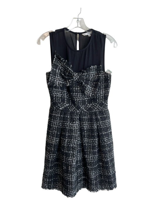 Trina Turk Size 2 Black Cotton & Wool Blend sleevless sheath dress Bow Dress Black / 2