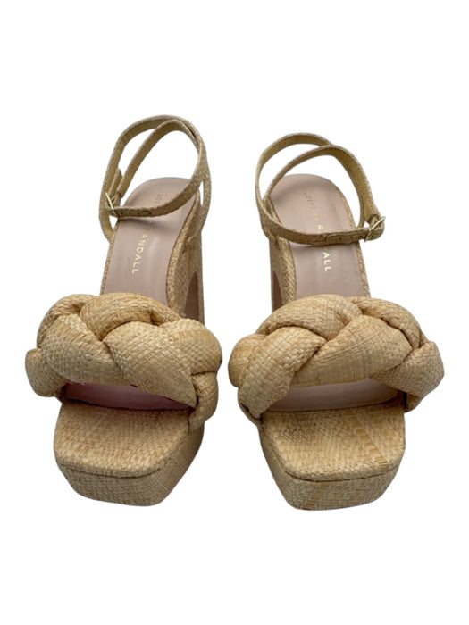Loeffler Randall Shoe Size 6 Beige textile upper Woven Braided Strap Sandals Beige / 6