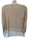 Tyler Boe Size XS Tan & White Cashmere Faux Pearls Long Sleeve Raw Hem Sweater Tan & White / XS
