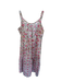 Summer House Size M Green & Pink Cotton Sleeveless Flowers Maxi Low Back Dress Green & Pink / M