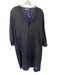 Johnny Was Size XS Black Cotton & Silk Long Sleeve Pleat Detail Midi Dress Black / XS
