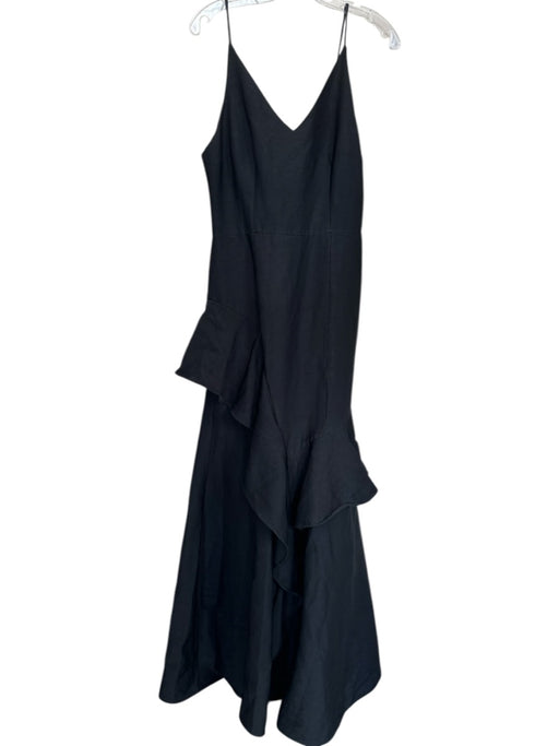 Cooper St Size 6 Black Polyester Blend Spaghetti Strap V Neck Maxi Dress Black / 6