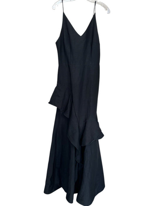Cooper St Size 6 Black Polyester Blend Spaghetti Strap V Neck Maxi Dress Black / 6