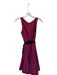 Zara Basic Size M Magenta & Black Polyester Blend Tie Waist Midi high neck Dress Magenta & Black / M