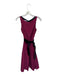 Zara Basic Size M Magenta & Black Polyester Blend Tie Waist Midi high neck Dress Magenta & Black / M