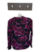 Equipment Size XS Purple & Black Floral Button Long Sleeve Top Purple & Black / XS