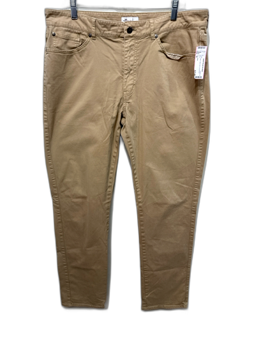 Peter Millar Size 36 Tan Cotton Solid Zip Fly Men's Pants Tan / 36