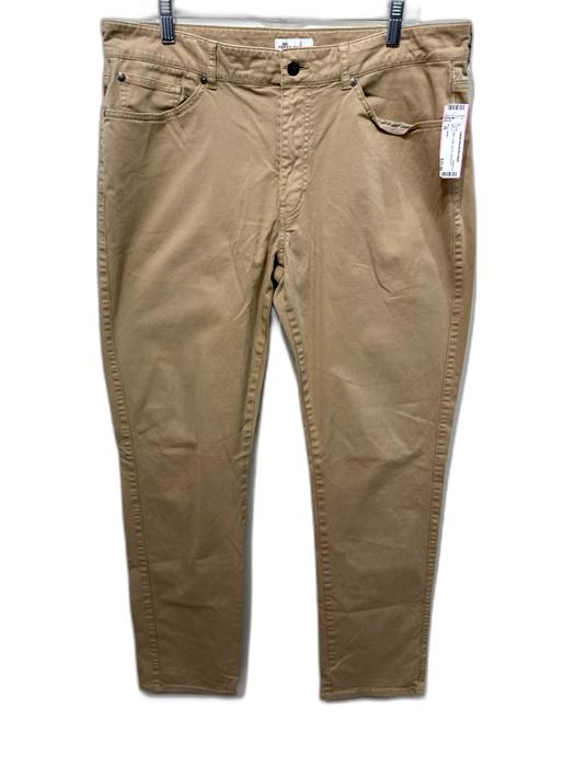 Peter Millar Size 36 Tan Cotton Solid Zip Fly Men's Pants Tan / 36
