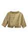 Lilly Pulitzer Size 4 Gold Nylon Blend Tweed Metallic Thread Raw Hem Crop Jacket Gold / 4