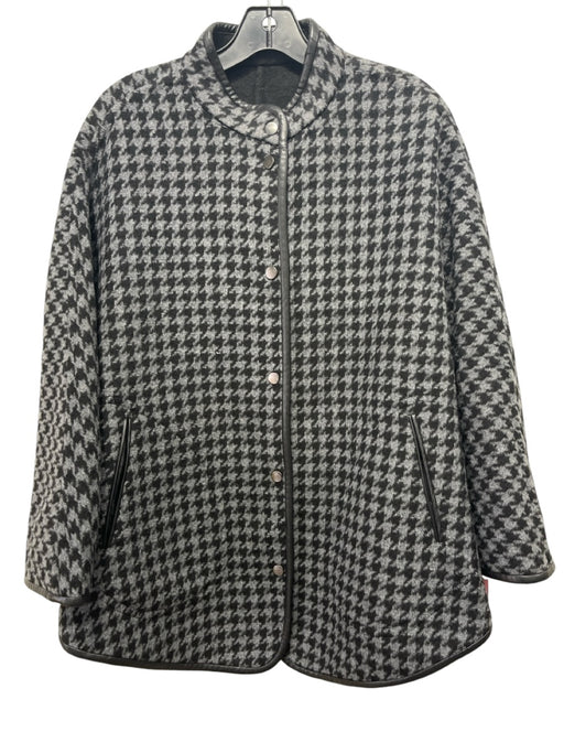 J. McLaughlin Size XS/S Gray & Black Wool & Polyester blend Houndstooth Jacket Gray & Black / XS/S