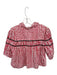 Maeve Size S Red & White Cotton Short Sleeve Striped Hearts Button Down Top Red & White / S