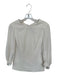 Tibi Size 4 Bone Polyester Long Balloon Sleeve Back Zip Top Bone / 4