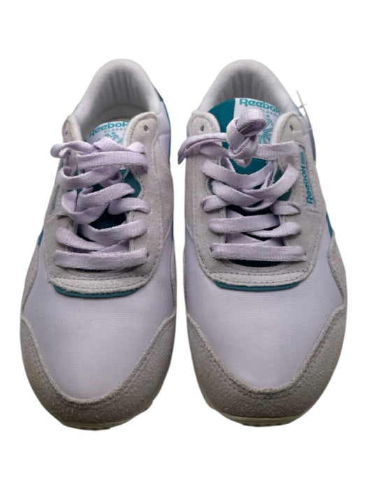 Reebok Shoe Size 8 Purple & Teal Canvas & Suede Lace Up Athletic Sneakers Purple & Teal / 8