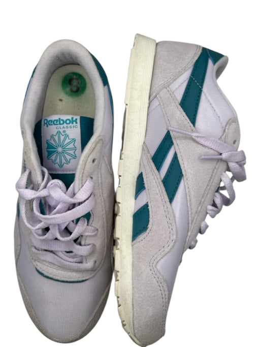 Reebok Shoe Size 8 Purple & Teal Canvas & Suede Lace Up Athletic Sneakers Purple & Teal / 8