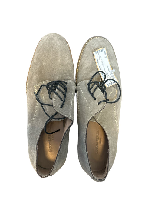 Banana Republic Shoe Size 11 Light Gray Leather Stitching Men's Loafers 11