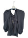 Tibi Size XS Black Acetate Blend 3/4 Balloon Sleeve Asymetrical Neck Top Black / XS