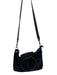 Hobo Dark Navy Suede Top Handles Crossbody Strap Zip Close Bag Dark Navy / M