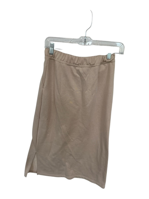 Luminary Size S Tan Cotton Blend Drawstring Front Pocket Midi Skirt Tan / S
