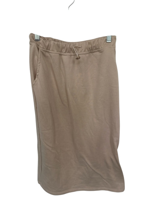Luminary Size S Tan Cotton Blend Drawstring Front Pocket Midi Skirt Tan / S