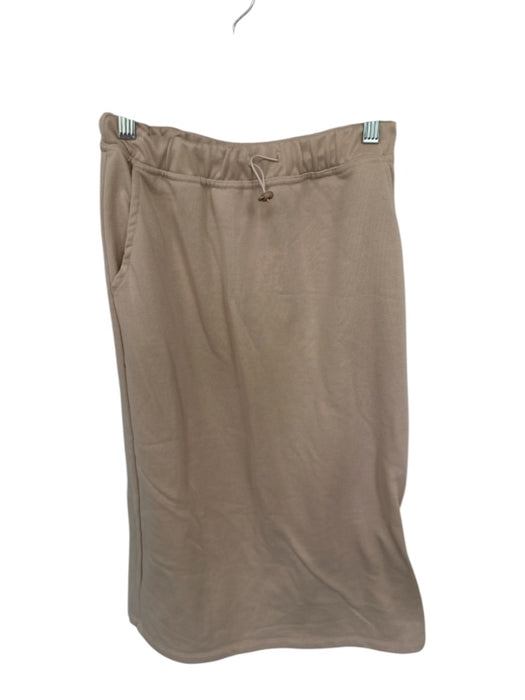Luminary Size S Tan Cotton Blend Drawstring Front Pocket Midi Skirt Tan / S