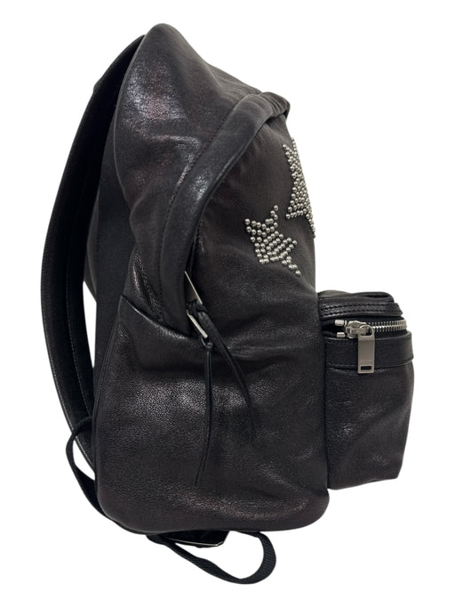 Saint Laurent Dark Bronze Leather Studded stars Zip Pocket Backpack Bag Dark Bronze / M