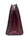 Michael Michael Kors Burgundy & Black Leather Embossed Snake Print Bag Burgundy & Black