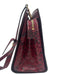 Michael Michael Kors Burgundy & Black Leather Embossed Snake Print Bag Burgundy & Black